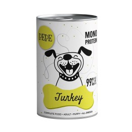 PAKA ZWIERZAKA PEPE Tacchino mono - cibo umido per cani - 400g