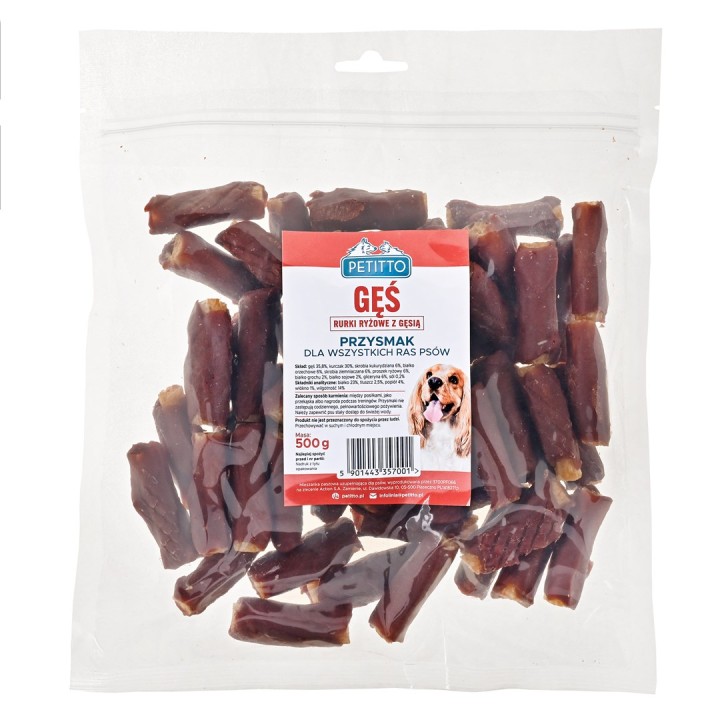 PETITTO Bastoncini con oca - snack per cani - 500g