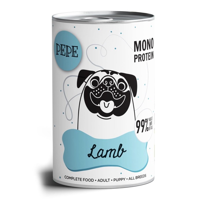 PAKA ZWIERZAKA Pepe Agnello - cibo umido per cani - 400g