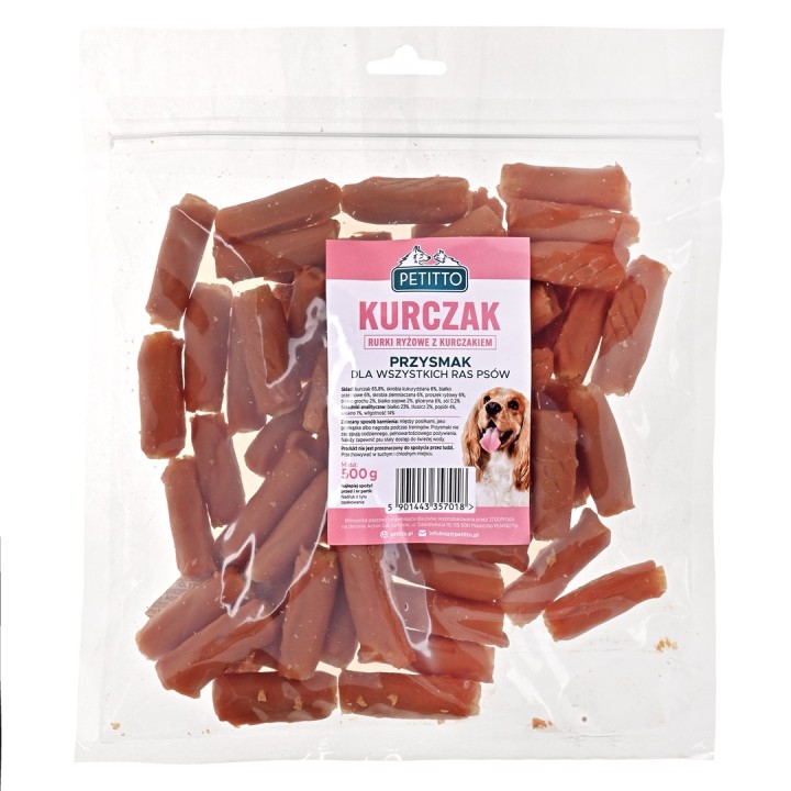PETITTO Bastoncini con pollo - snack per cani - 500g