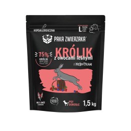 PAKA ZWIERZAKA Coniglio con frutti di bosco L – cibo secco per cani – 1.5kg