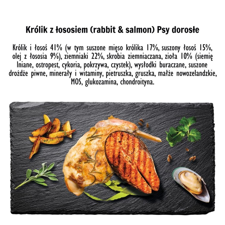 PAKA ZWIERZAKA Coniglio con salmone M - cibo secco cani - 9kg
