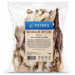 PETMEX Orecchie di coniglio con pelo - snack per cani - 1kg