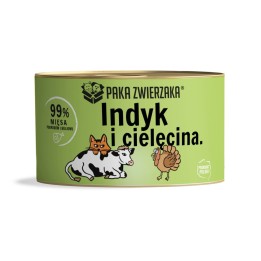 PAKA ZWIERZAKA Tacchino con vitello - cibo umido gatti - 200g