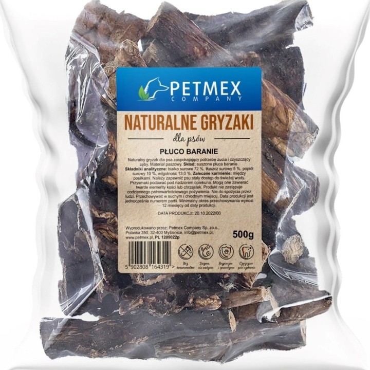 PETMEX Polmoni di pecora Mono – snack per cani – 500g
