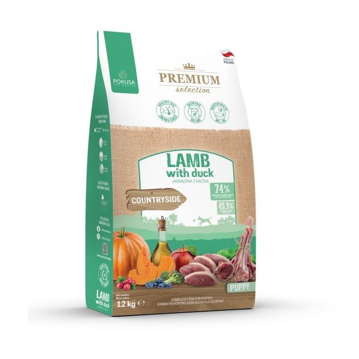 POKUSA Premium Selection Puppy Agnello con anatra - cibo secco per cani - 12kg