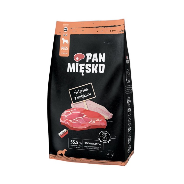 Mr. Meat Vitello con tacchino XL - cibo secco per cani - 20 kg