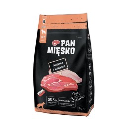 PAN MIĘSKO Vitello con tacchino XL - cibo secco per cani - 3kg