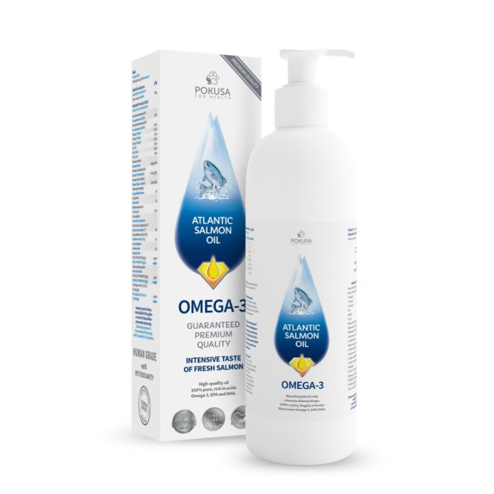 POKUSA RawDietLine Olio di salmone atlantico - Integratori per cani e gatti - 100ml