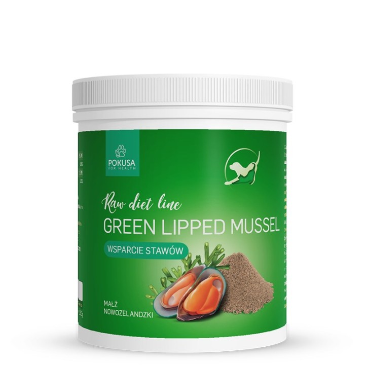 POKUSA RawDietLine Green Lipped Mussel - integratori per cani e gatti - 150g