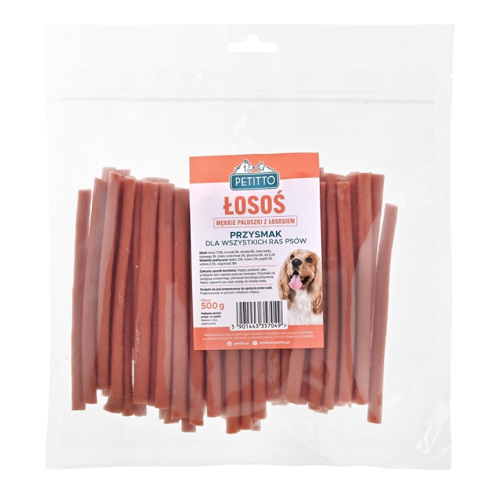 PETITTO Bastoncini salmone - snack per cani - 500g