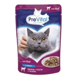 PREVITAL Vitello in salsa - cibo umido per gatti - 100g