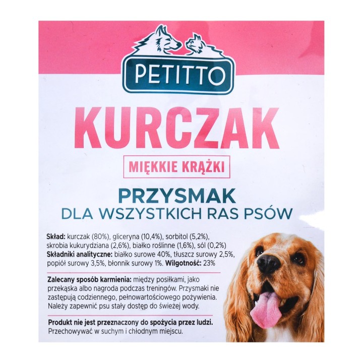 PETITTO Anelli morbidi di pollo - snack per cani - 500 g