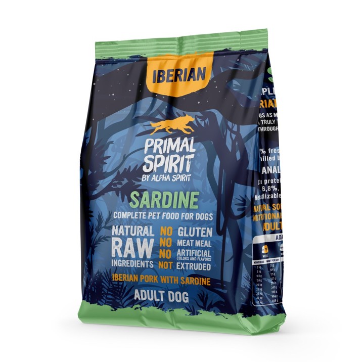 PRIMAL SPIRIT Sardina Ibérica – cibo semi-umido per cani – 1 kg
