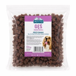 PETITTO Cubetti morbidi di carne di oca - snack per cani - 500g