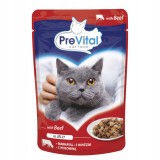 PREVITAL Manzo in gelatina - cibo umido per gatti - 100g