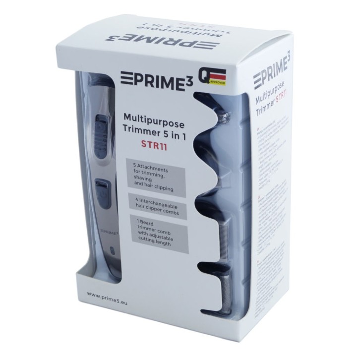 PRIME3 STR11 Tagliacapelli/clipper nero grigio Nichel-metallo idruro (NiMH)