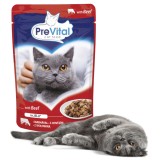 PREVITAL Manzo in gelatina - cibo umido per gatti - 100g