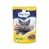 PREVITAL Cat Food Mix 4 Sapori Pollo Vitello Salmone Pollame - cibo umido per gatti – 96 x 100 g