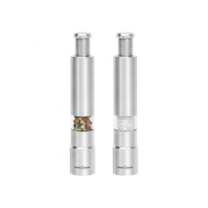 ProfiCook PC-PSM 1160 Set macinapepe e macinasale Acciaio inox Trasparente
