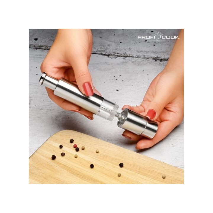 ProfiCook PC-PSM 1160 Set macinapepe e macinasale Acciaio inox Trasparente