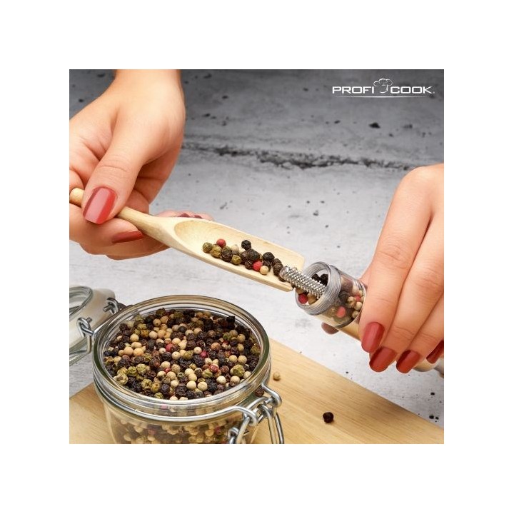 ProfiCook PC-PSM 1160 Set macinapepe e macinasale Acciaio inox Trasparente