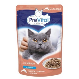 PREVITAL Salmone in salsa - cibo umido per gatti - 100g