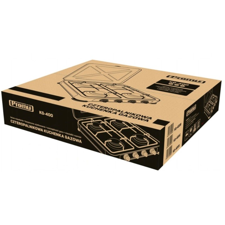 Promis KG400B piano cottura bianco da banco a gas 4 zone