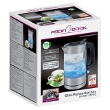 ProfiCook PC-WKS 1229 G bollitore elettrico 1 L 1600 W Acciaio inox Trasparente