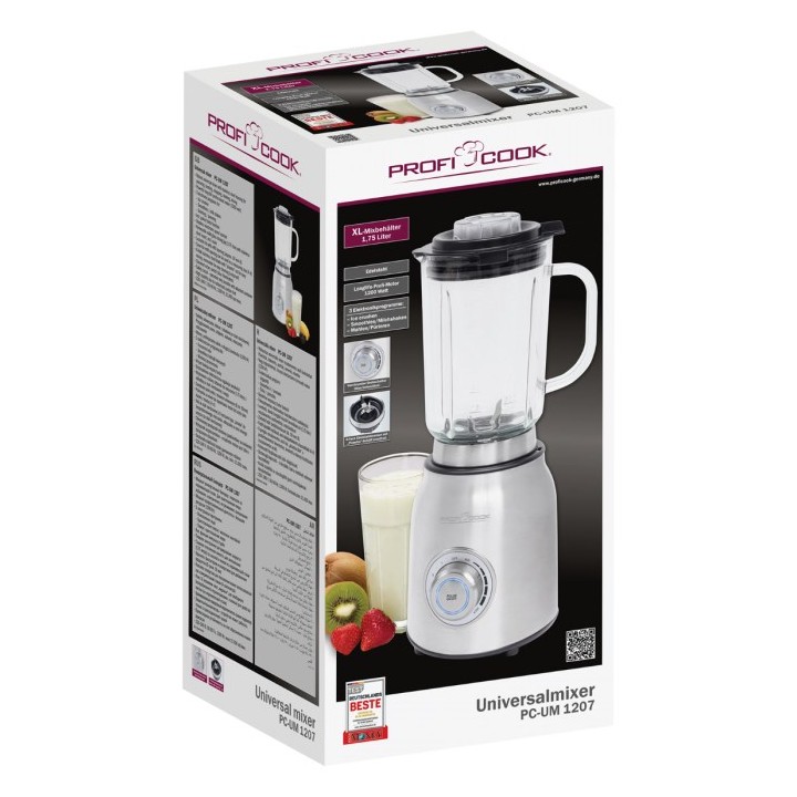 ProfiCook 501207 mixer Impastatrice planetaria 1200 W Acciaio inox