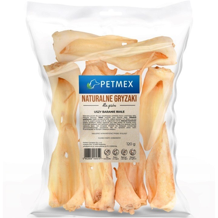 PETMEX Orecchia di pecora bianca Mono - snack per cani - 10 pz.