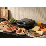 Promis STP 25 XXL macchina per sandwich 4 toast 1400 W nera