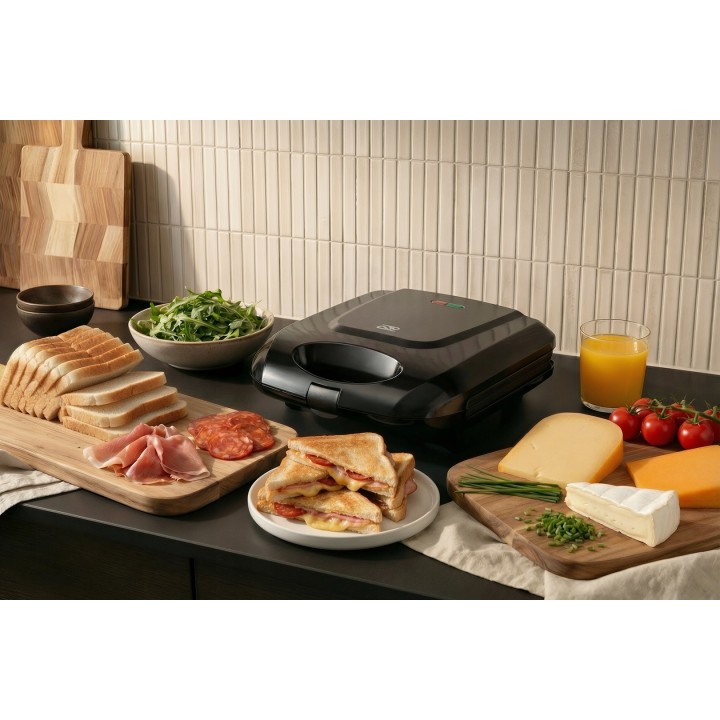 Promis STP 25 XXL macchina per sandwich 4 toast 1400 W nera