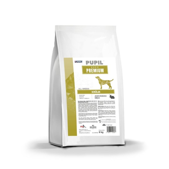 PUPIL Premium All Breeds Coniglio - cibo secco per cani - 8kg