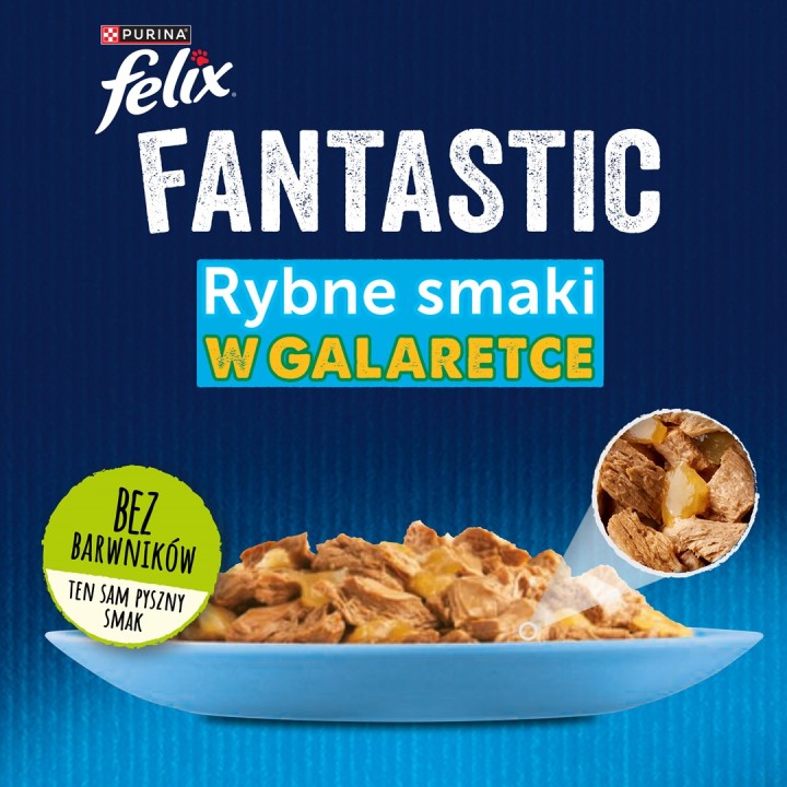 Felix Fantastic gusti di pesce in gelatina con tonno salmone merluzzo e passera di mare - (12x 85 g)