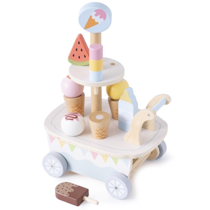 Promis carrello gelateria in legno per bambini