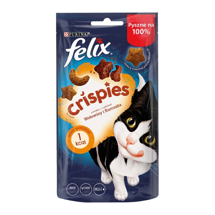 FELIX Crispies Manzo Pollo - cibo secco per gatti - 45 g