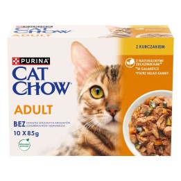 PURINA Cat Chow Pollo Zucchina - cibo umido per gatti - 10x85 g