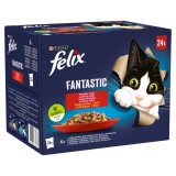 Felix Fantastic gusti campagna in gelatina - Cibo umido per gatti - 24x 85g