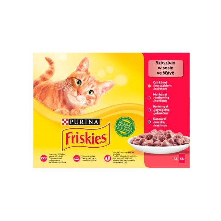 Friskies Mix carne - cibo umido per gatti - 12 x 85 g