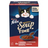 PURINA Felix Original Soup Time Box Manzo agnello pollo - cibo umido per gatti - 6x48g