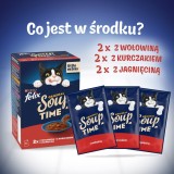PURINA Felix Original Soup Time Box Manzo agnello pollo - cibo umido per gatti - 6x48g
