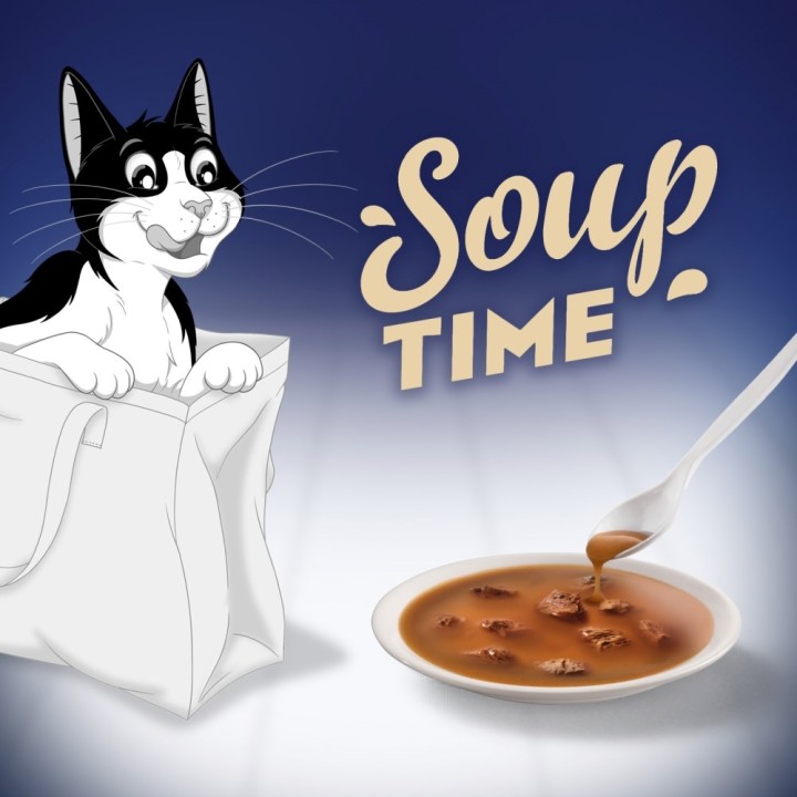 PURINA Felix Original Soup Time Box Manzo agnello pollo - cibo umido per gatti - 6x48g