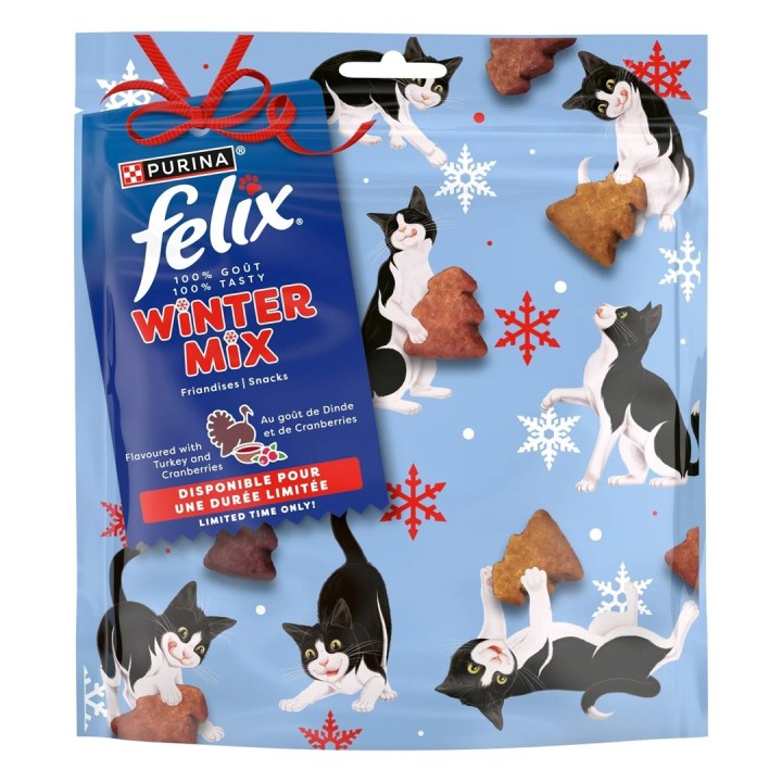 PURINA Felix Winter Mix Tacchino&Mirtilli rossi - snack per gatti - 200g