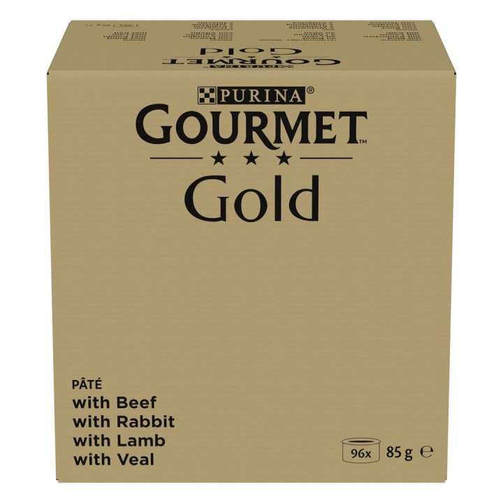 PURINA GOURMET GOLD Mus Mix 4 Gusti - cibo umido per gatti - 96x85g