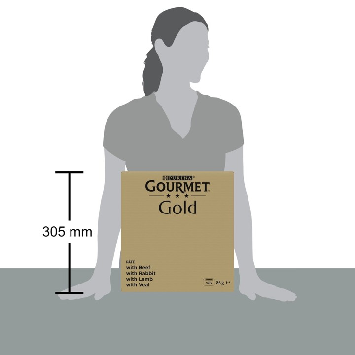 PURINA GOURMET GOLD Mus Mix 4 Gusti - cibo umido per gatti - 96x85g