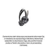 HP Poly Voyager Focus 2-M USB-C-C Cuffia USB-C/A Adattatore Stand di ricarica
