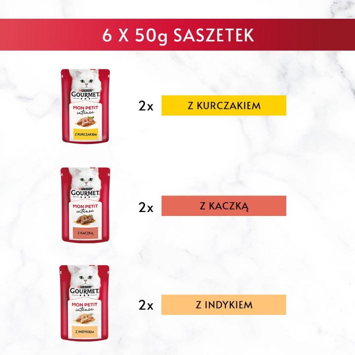 GOURMET Mon Petit Poultry Mix - cibo umido per gatti - 6 x 50 g