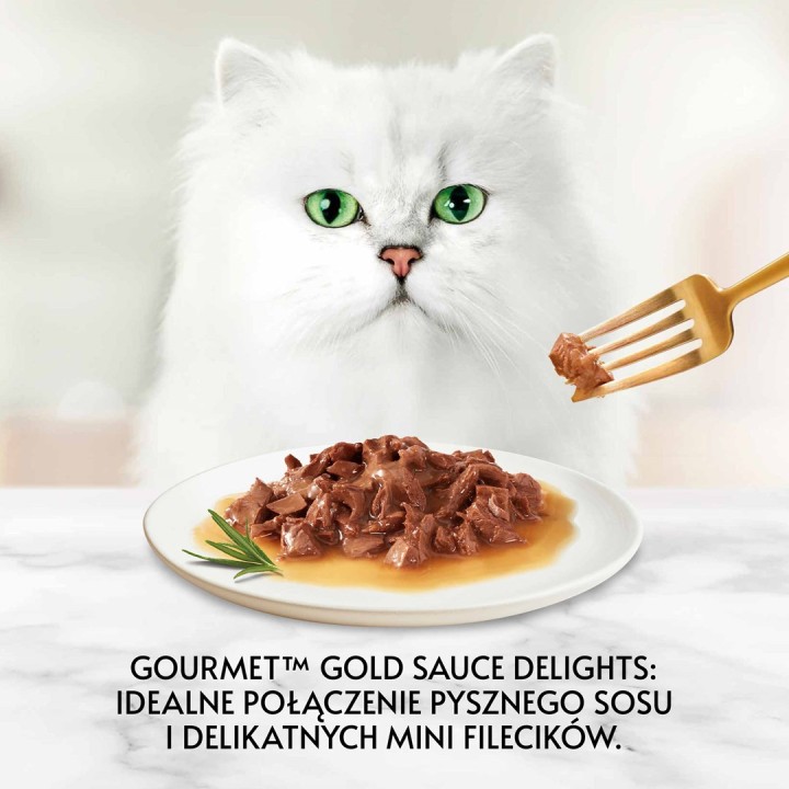 GOURMET Gold Sauce Delight Manzo - cibo umido per gatti - 85 g