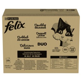 PURINA Felix Fantastic Duo Mix Campagna - cibo umido per gatti - 120x85g